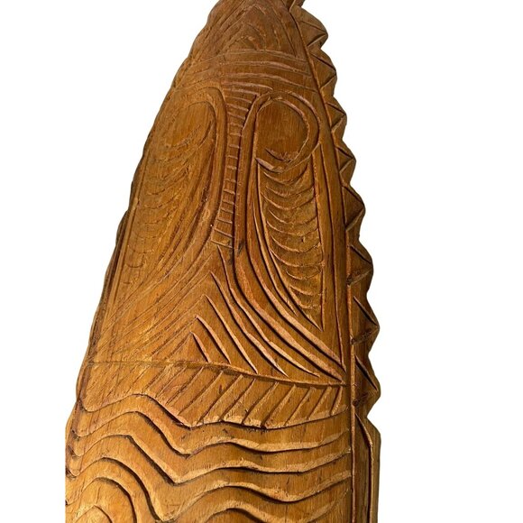 Vintage Large Hand Carved Tribal Mask – Papua New Guinea – 22" Wall Hanging – Sh - Picture 14 of 15